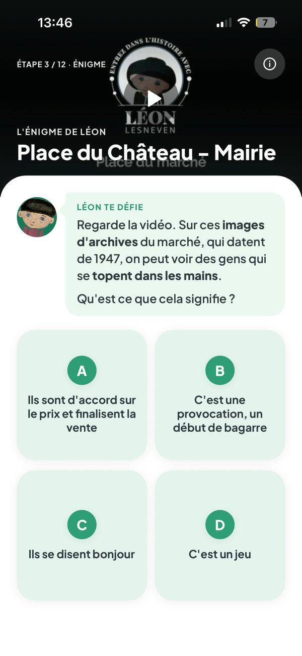 Jeu de Léon à Lesneven : l’énigme avec une vidéo d’archives et quatre réponses
